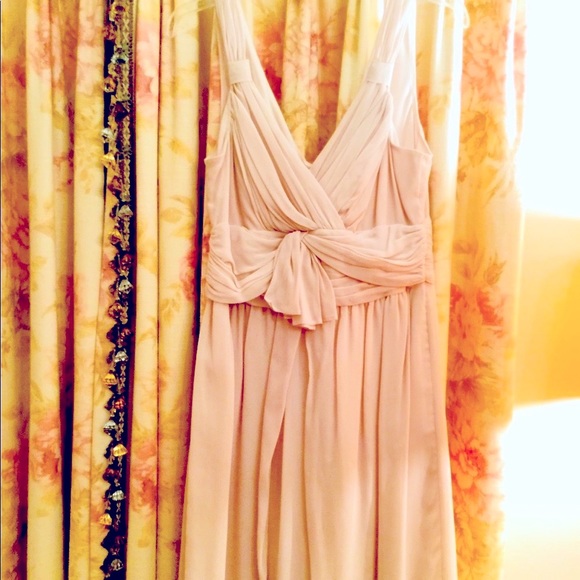 Evan Picone Ivory Grecian Chiffon Dress - Picture 1 of 7